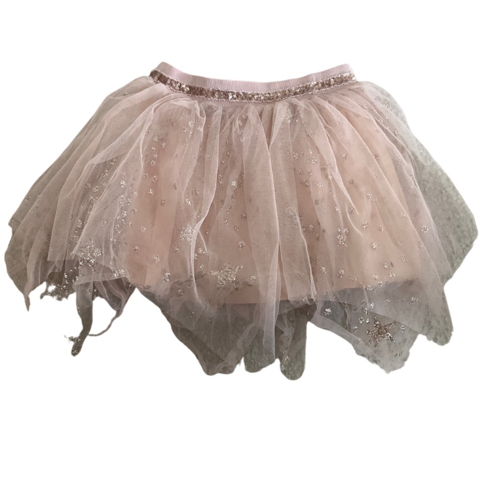 Baby Sarah Pink and Gold Stars Tulle Skirt Tutu Size 4T